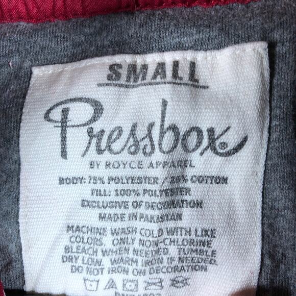 Pressbox Womens Jacket Gray Quarter-Snap Indiana Hoosiers Magnum Quilted Small - Picture 6 of 11